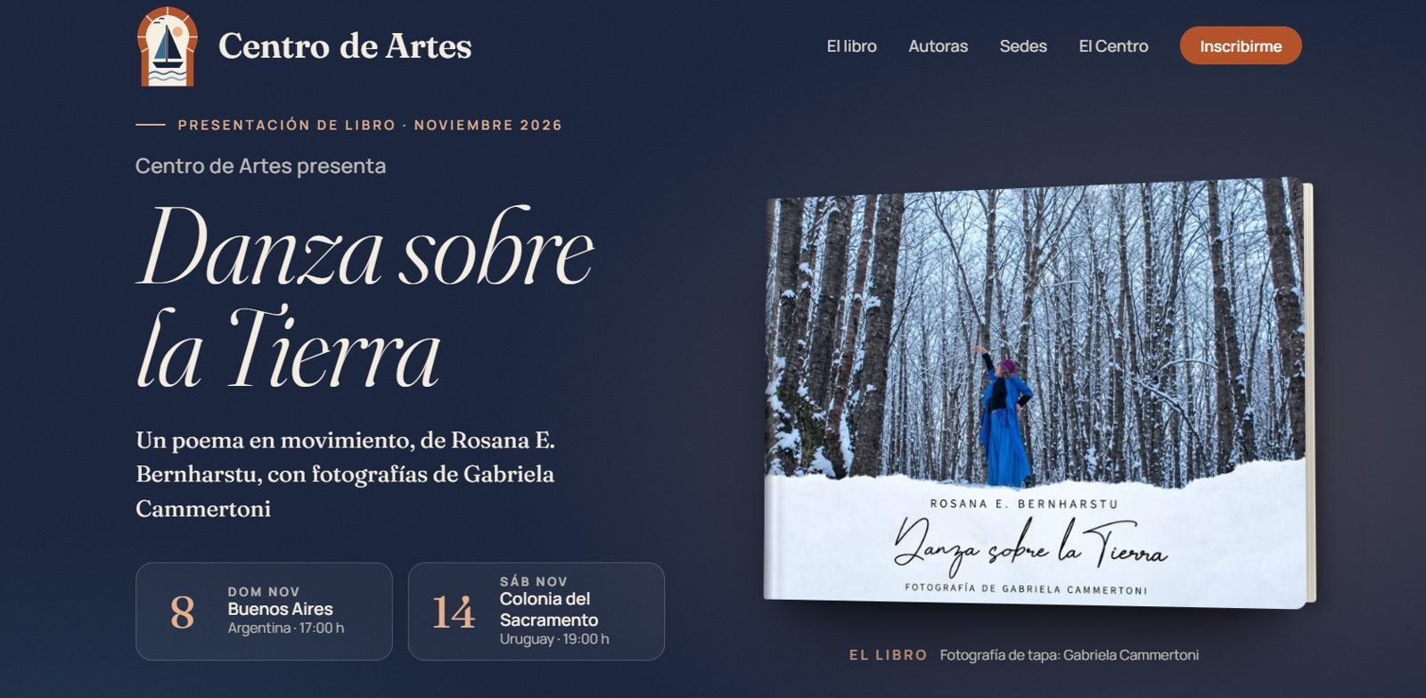 Captura del sitio Centro de Artes