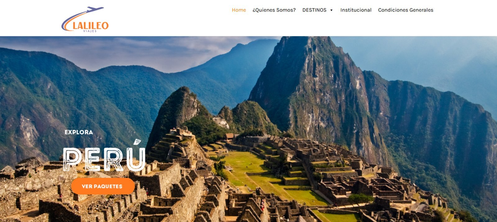 Captura del sitio Lalileo Viajes