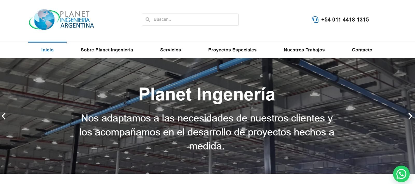 Captura del sitio Planet Ingeniería Argentina